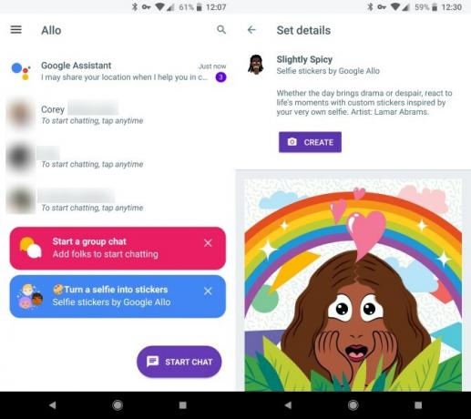 Beranda dan Stiker Google Allo