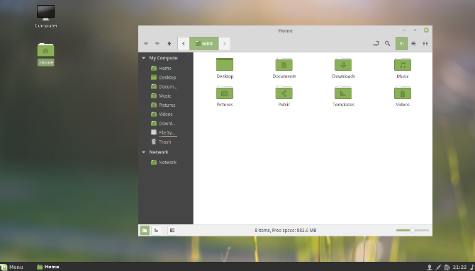 linux cinnamon desktop menjelaskan