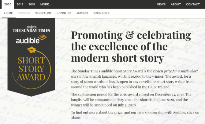 Penghargaan Cerita Singkat Sunday Times adalah cara yang bagus untuk menemukan penulis kontemporer dan cerita pendek terbaik di tahun 2010-an