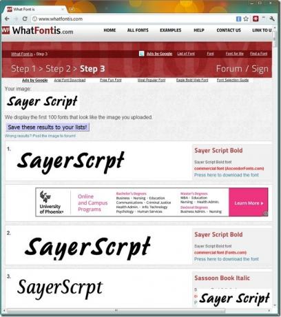 font halaman web