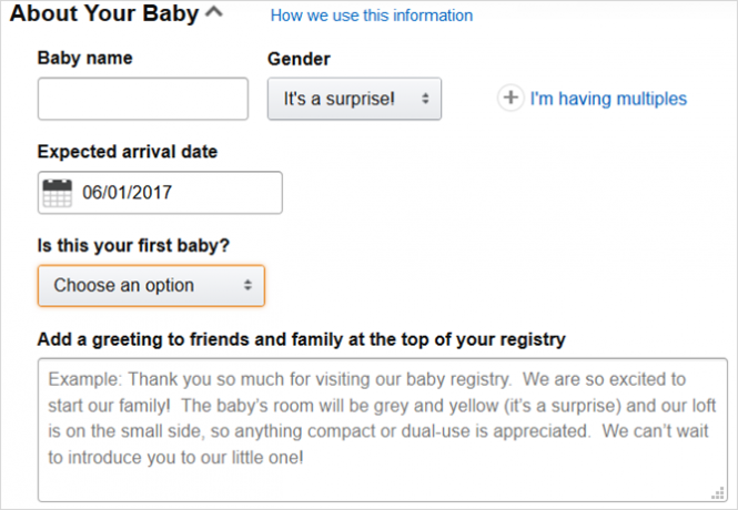 registry bayi amazon tentang bayi Anda