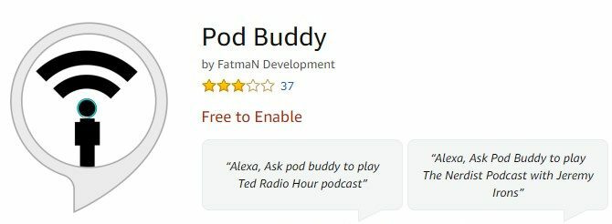 Pod Buddy untuk podcast gema amazon