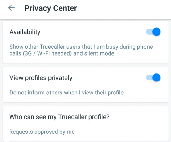 Privasi Truecaller