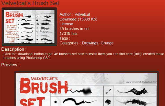 6 Situs Terbaik Untuk Mengunduh Photoshop Brushes brushking2 Gratis