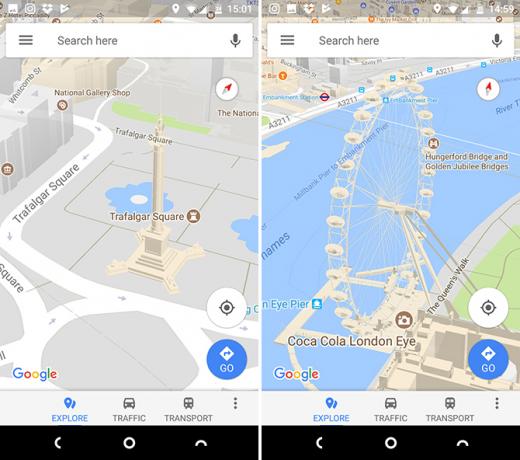 google maps tampilan 3d android