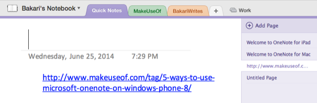 Tautan OneNote