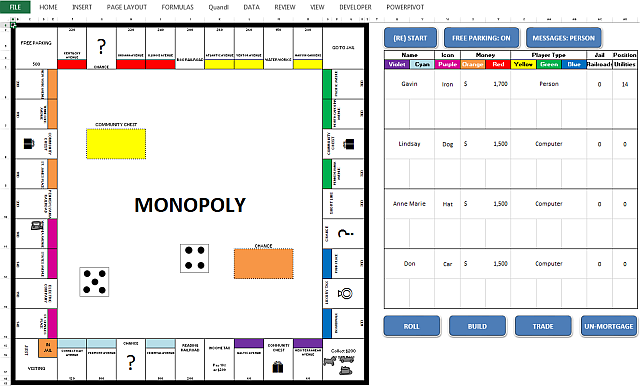 Monopoli Microsoft Excel Game