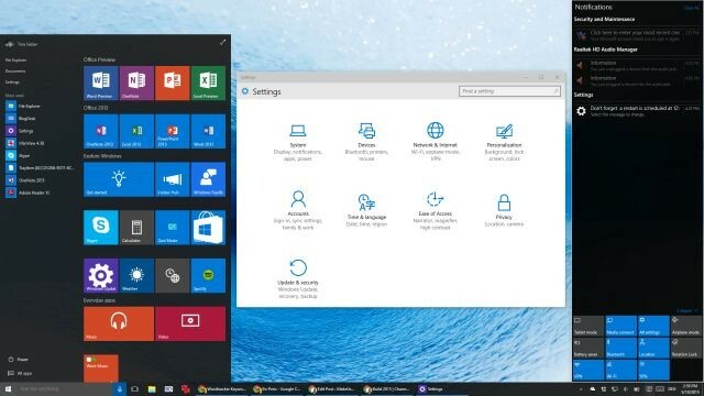 Windows 10 Build 10074 Desktop