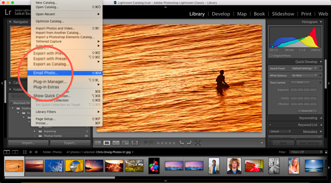Foto Email Lightroom