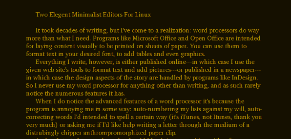 editor teks linux