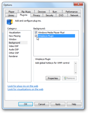 tambahkan hotkey ke windows media player