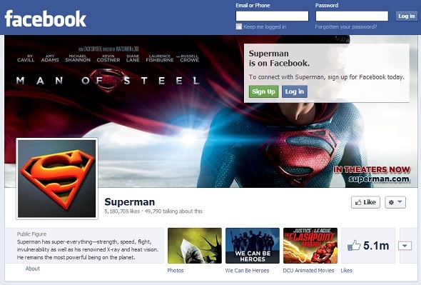 10 Karakter Fiksi Yang Sangat Populer Di Facebook Facebook Superman