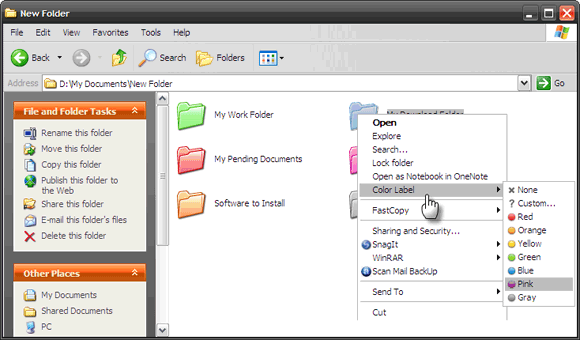 iColorFolder - program pengubah ikon